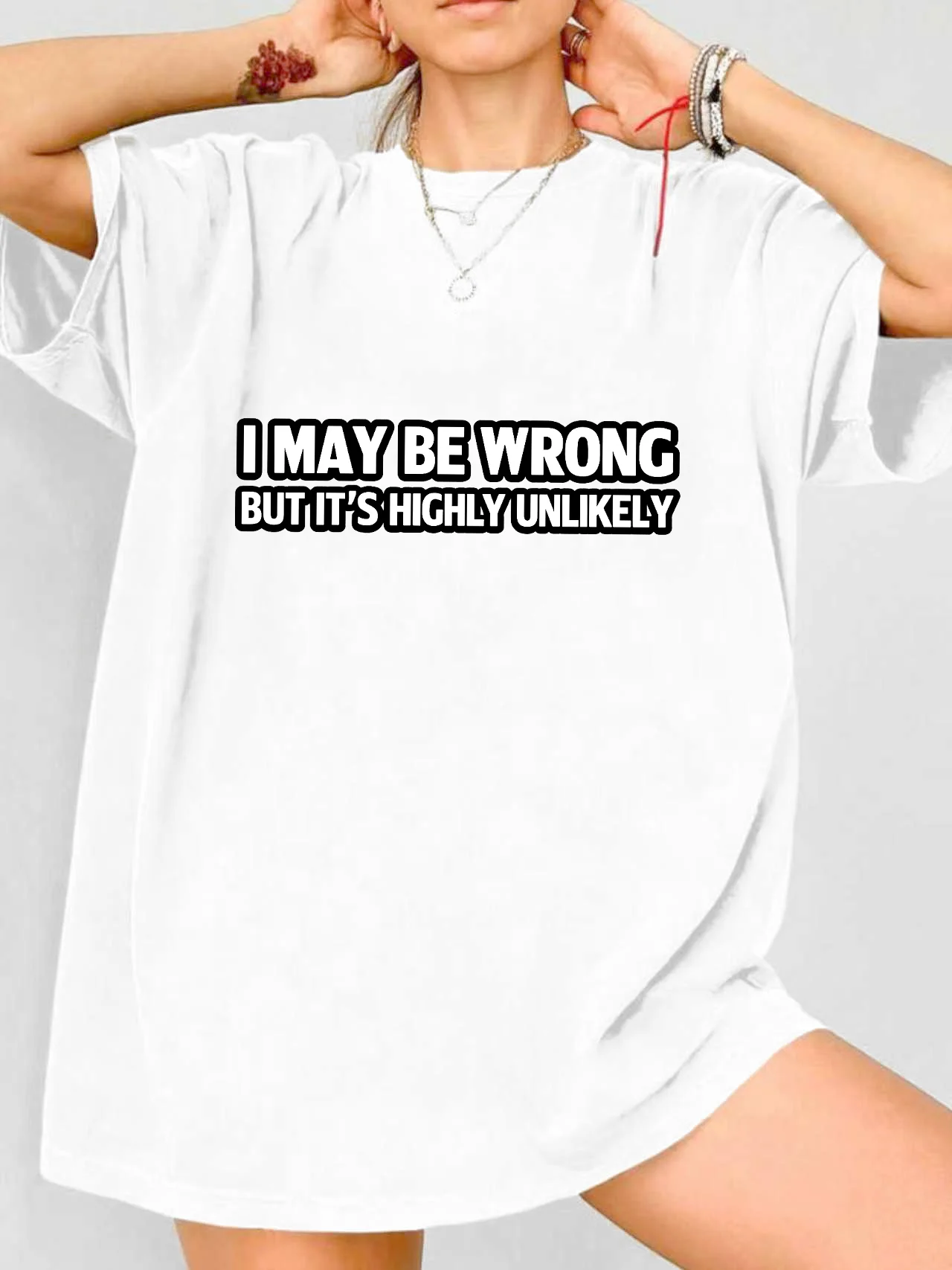 

【WDS0093】Plus size women's round neck short sleeve T-shirt with elastic half sleeves and trendy prints