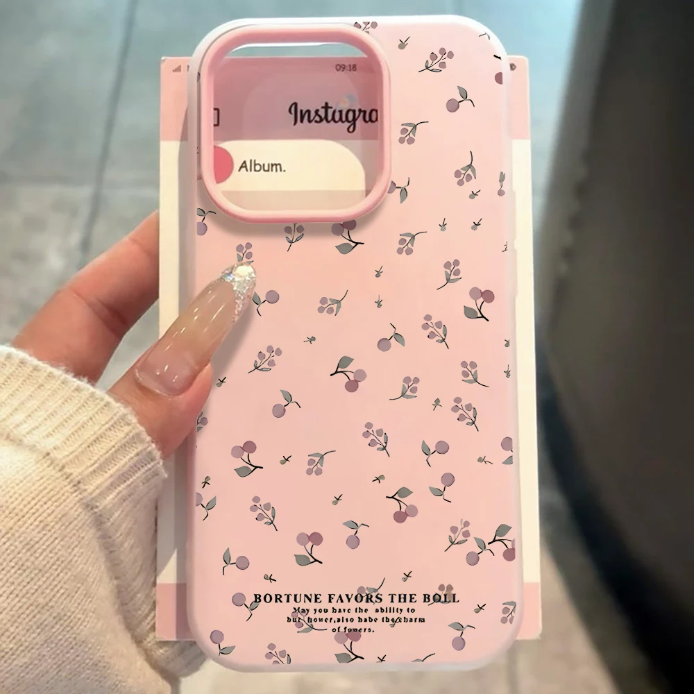 Für iPhone 17 15 16 14 Pro Max Hülle Plus Retro Einfache Blumenmuster-Abdeckung Für iPhone 13 11 12 ProMax XS XR XS 8 Plus Bonbonfarben Hüllen – Detail 4