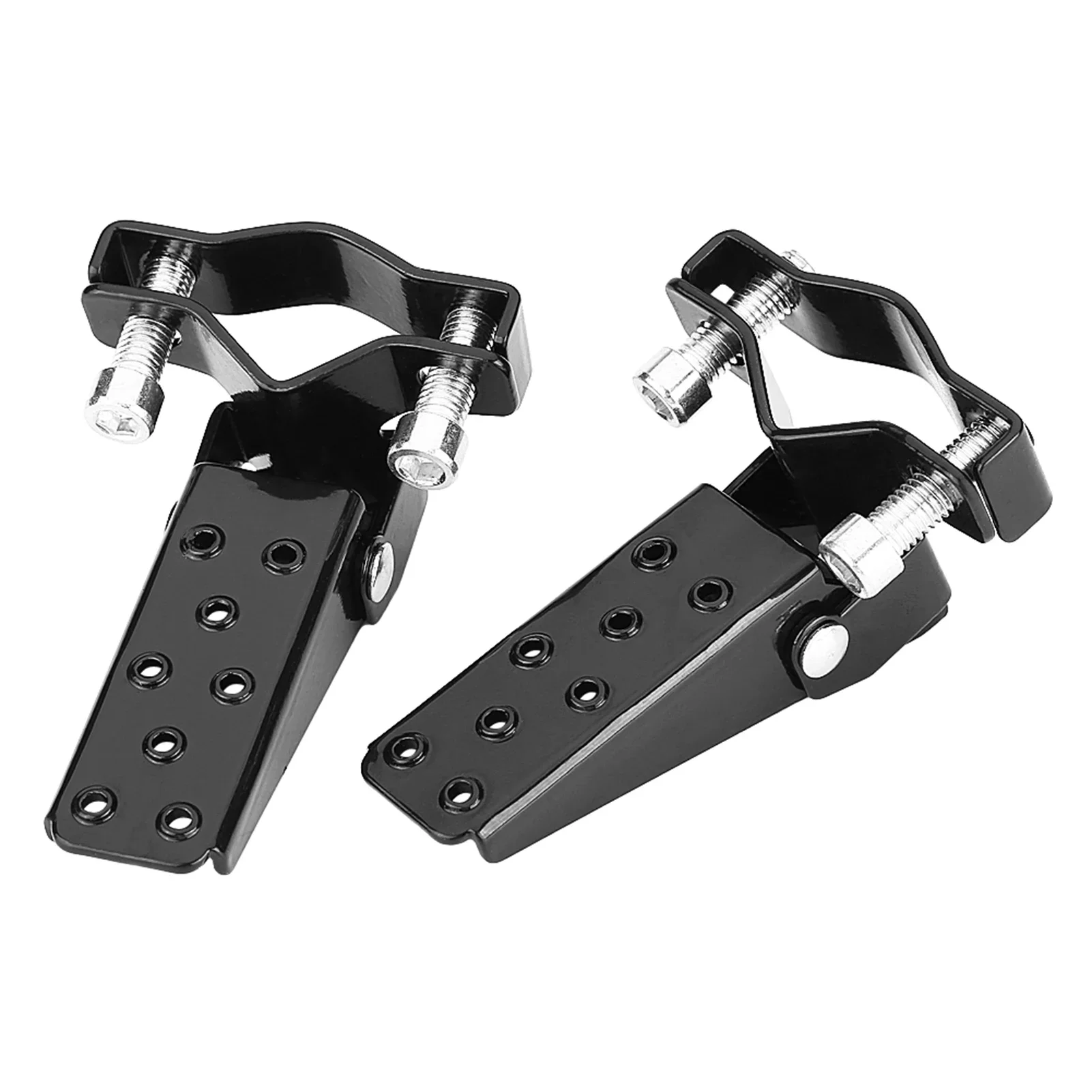 Black Stylish Metal Motorcycle Motorbike Frame Foot Pegs Rests Pedals