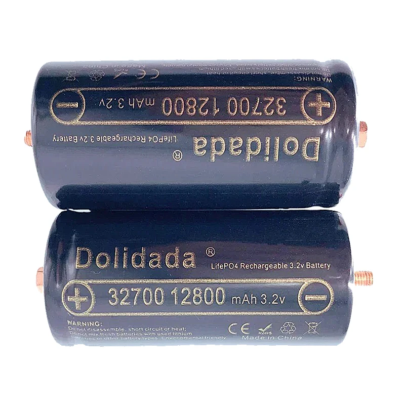 100% Original 32700 12800mAh 3.2V Lifepo4 Rechargeable Batteries Professional Lithium Iron Phosphate Power Battery with Screw