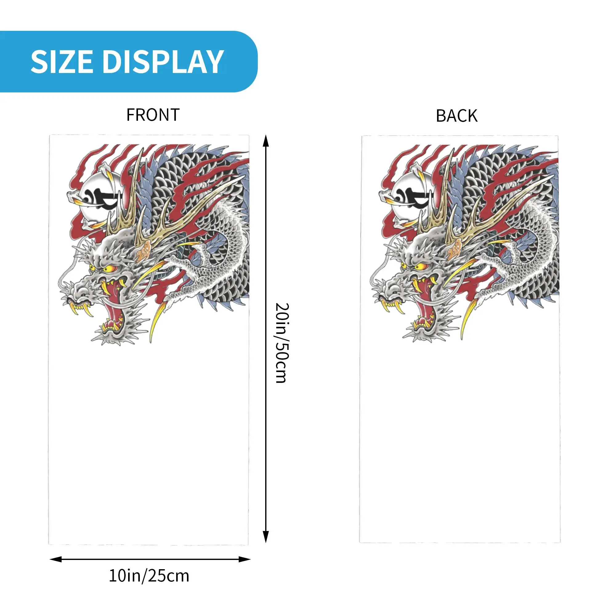 Custom Kazuma Kiryu Dragon Tattoo Bandana Neck Gaiter Windproof Face Scarf Cover Men Women Japanese Asian Style Headband Tube