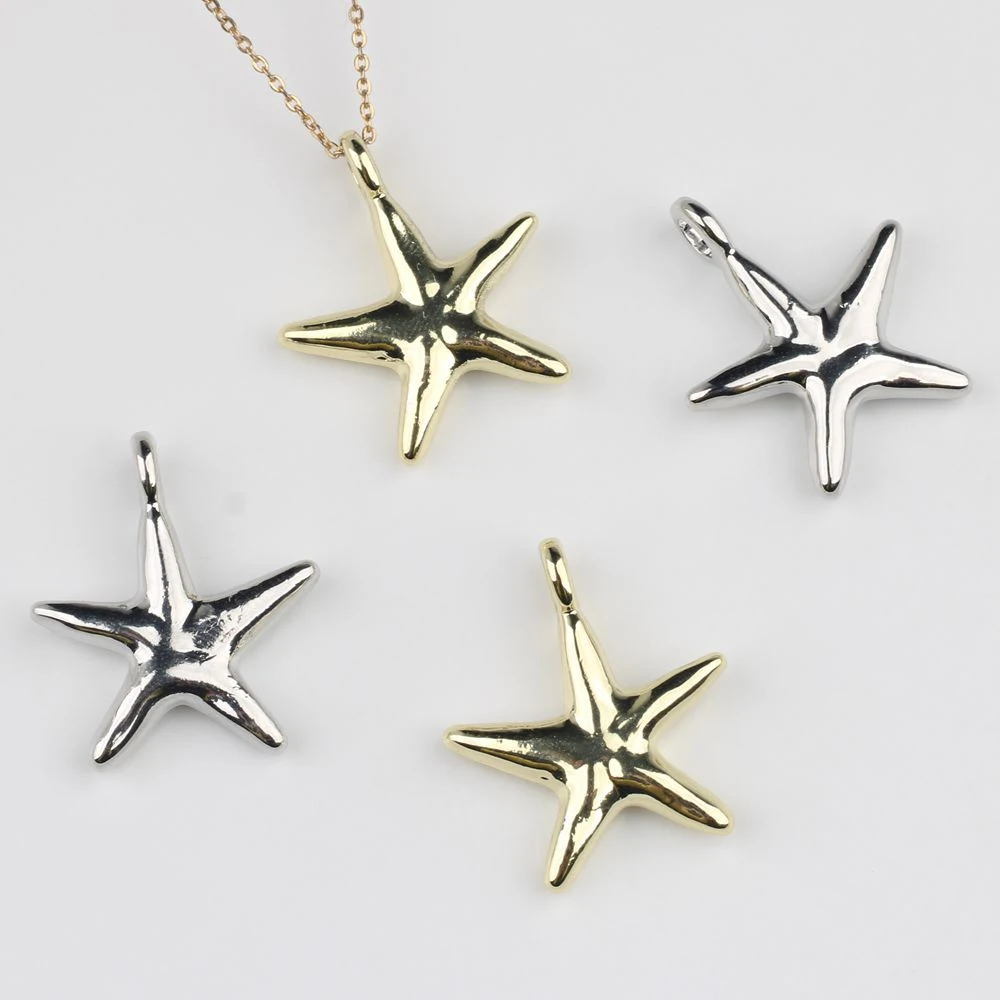 

10 шт. простых милых подвесок в форме морской звезды для изготовления украшений: серег, ожерелий, браслетов, аксессуаров для рукоделия и DIY-проектов