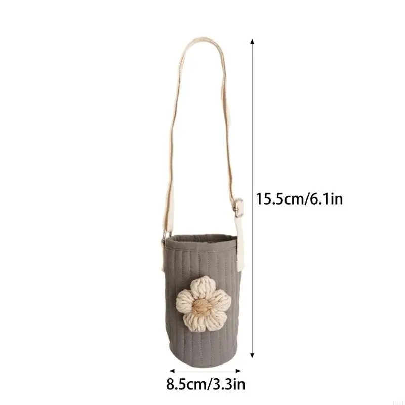 F19f Botella agua Bolsa cruzada con correa para botella acolchada botella botella botella para