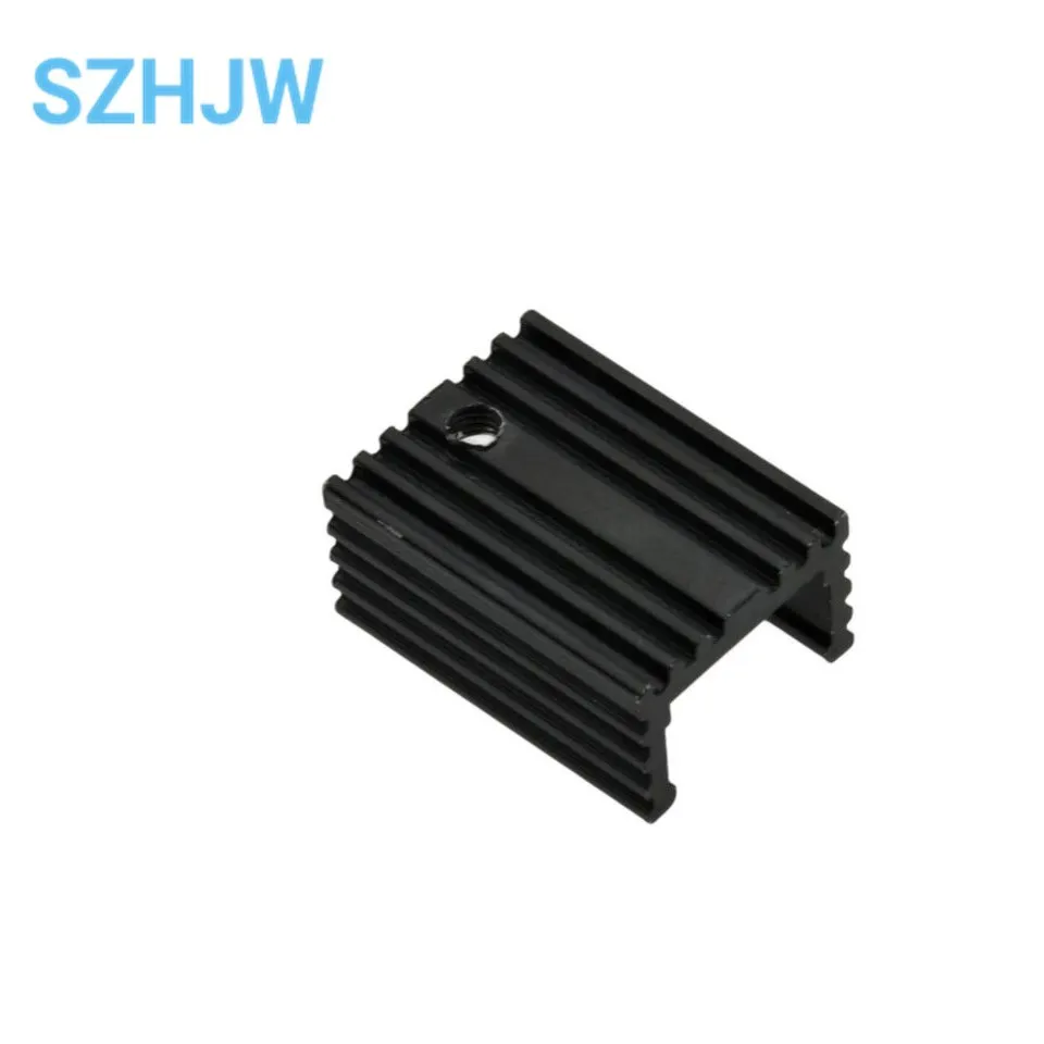 5PCS TO-220 Triode Heatsink Radiator Cooler Radiator 21x15x10MM SCR Black U-type Aluminum Heat Sink