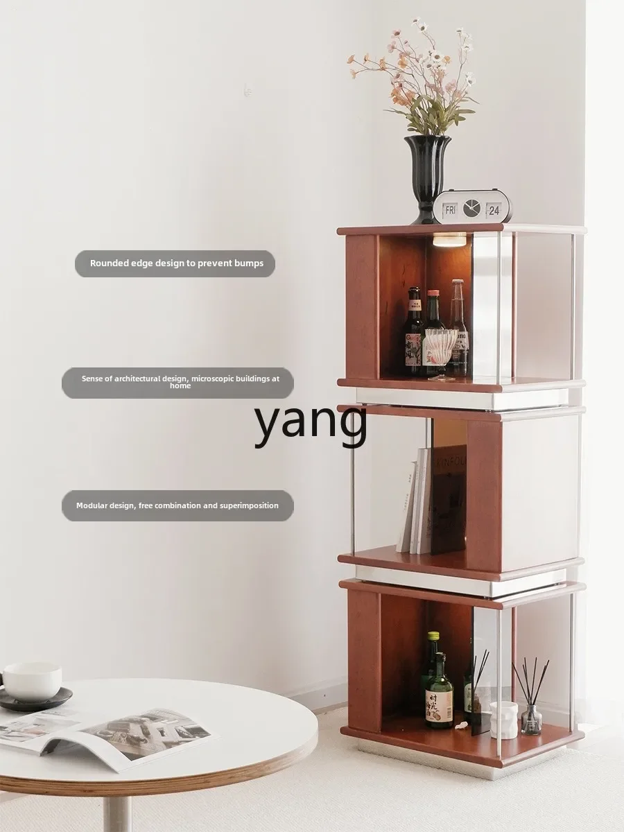 XYY module cabinet solid wood free combination lattice cabinet side cabinet corner bookcase