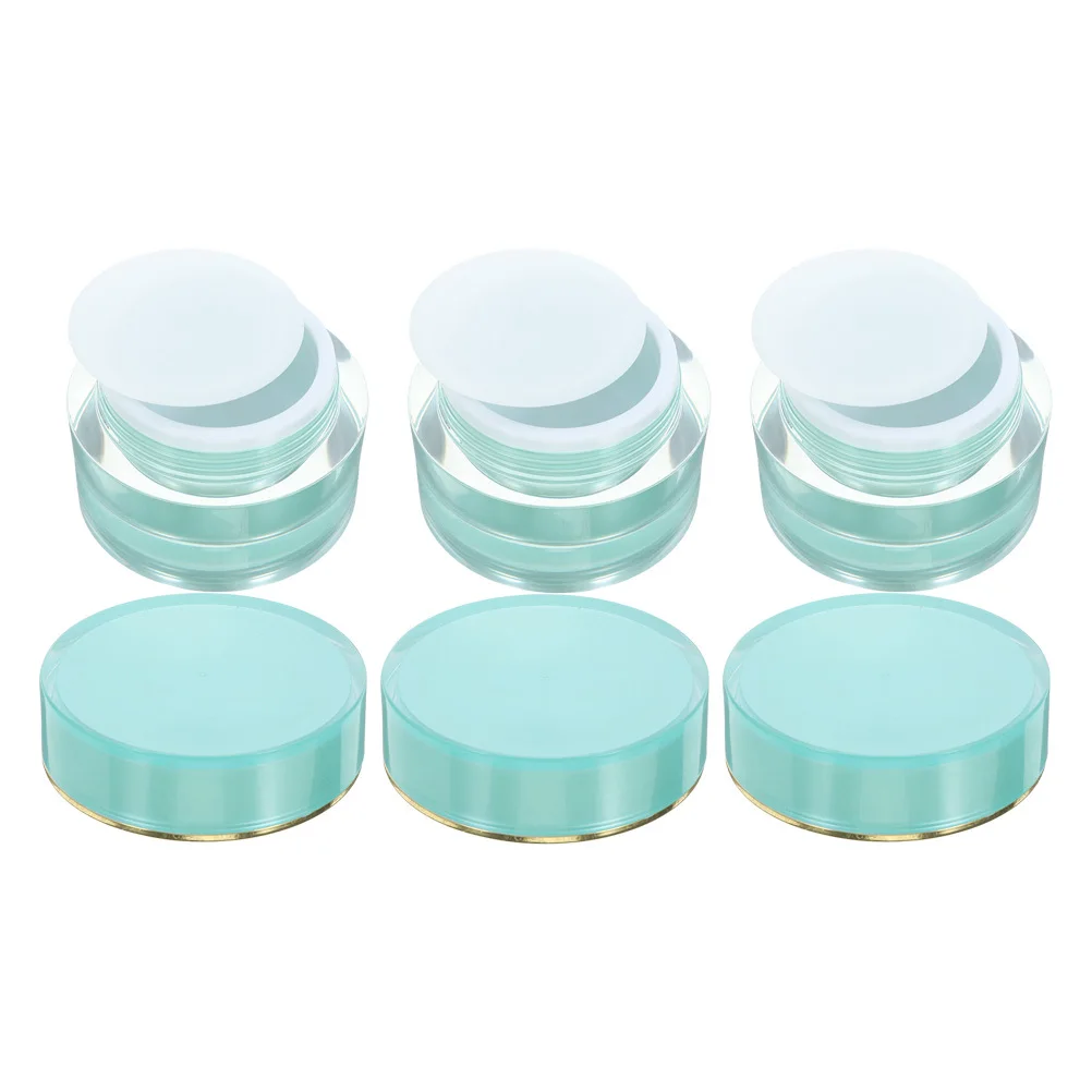 

3Pcs 30g Acrylic Makeup Containers Portable Travel Cream Jars Leakproof Small Size Refillable Empty Bottles Cream Jar