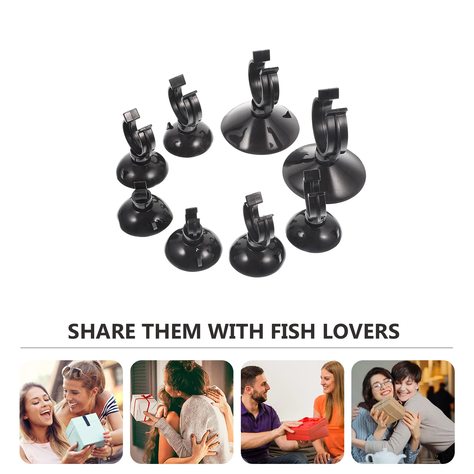 

40Pcs Aquarium Suction Cups Clip Premium ABS Tubing Holder for Fish Tank Stable Airline Fixing Suction Cup Snap