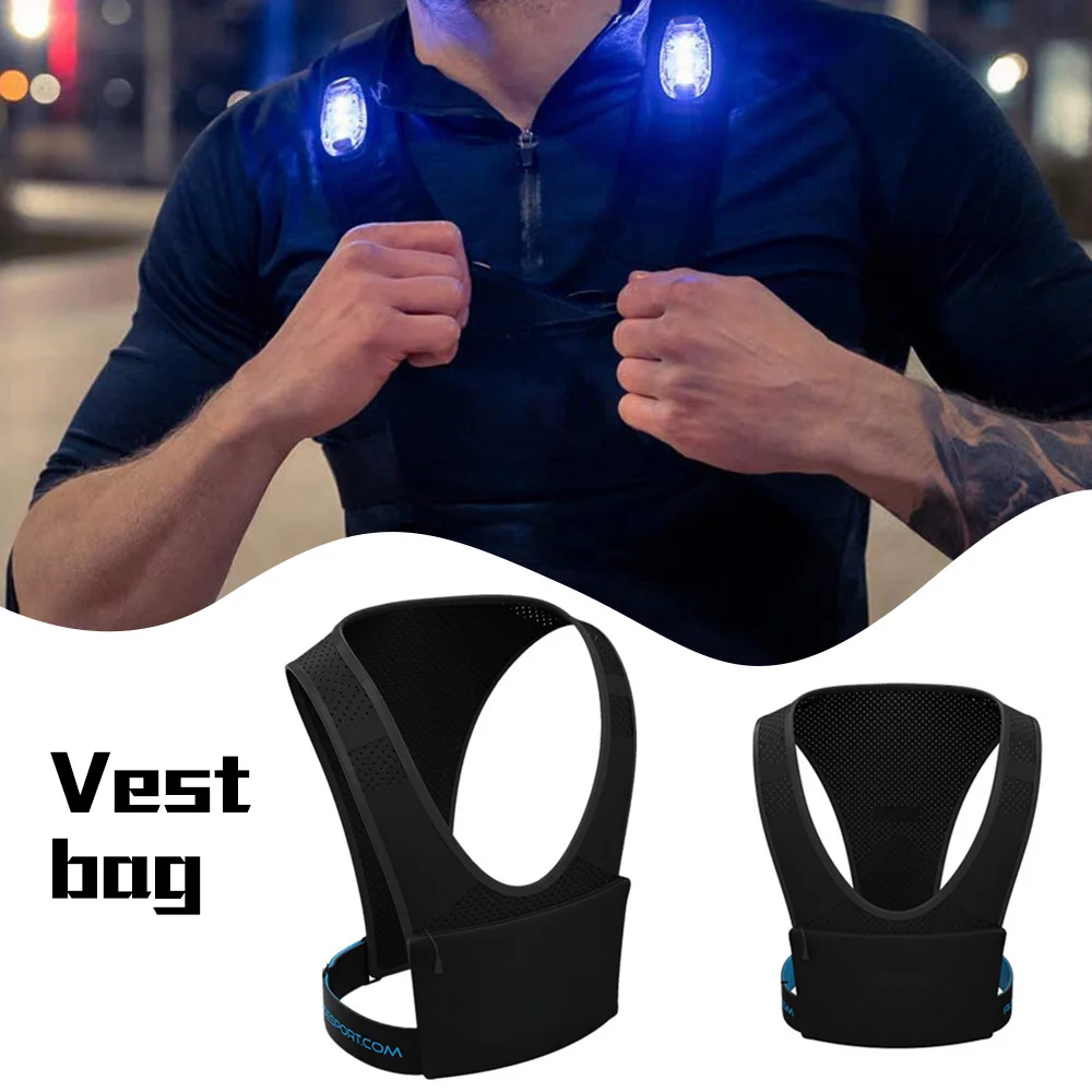 

Reflective Running Vest With Mobile Phone Backpack Cycling Vest SBR Sports Phone Holder Bag For Outdoor Jogging Sports Waistcoat