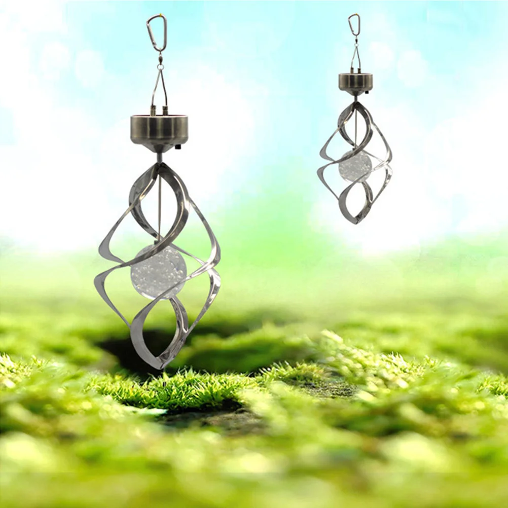 Solar Wind Chime Light Color Changing Crystal Ball Hanging Garden Decorative Lights Lawn Outdoor Patio Solar LED Lamp