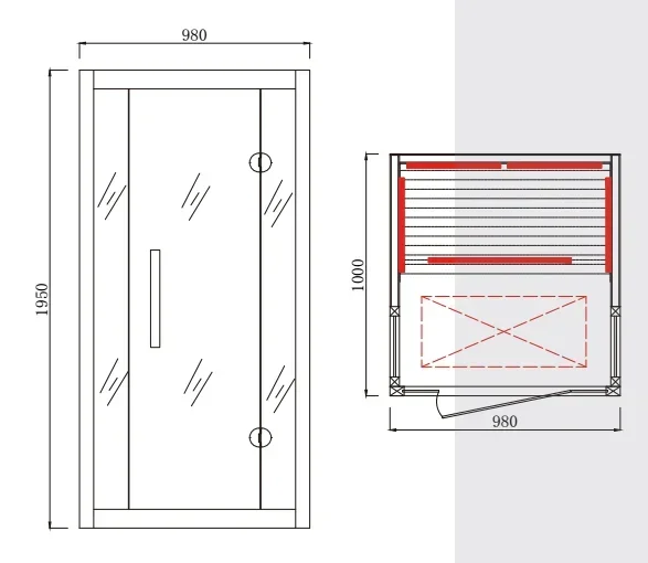 Saunaking new design hot selling fashion infrared panel heater sauna room for 1-2 Person