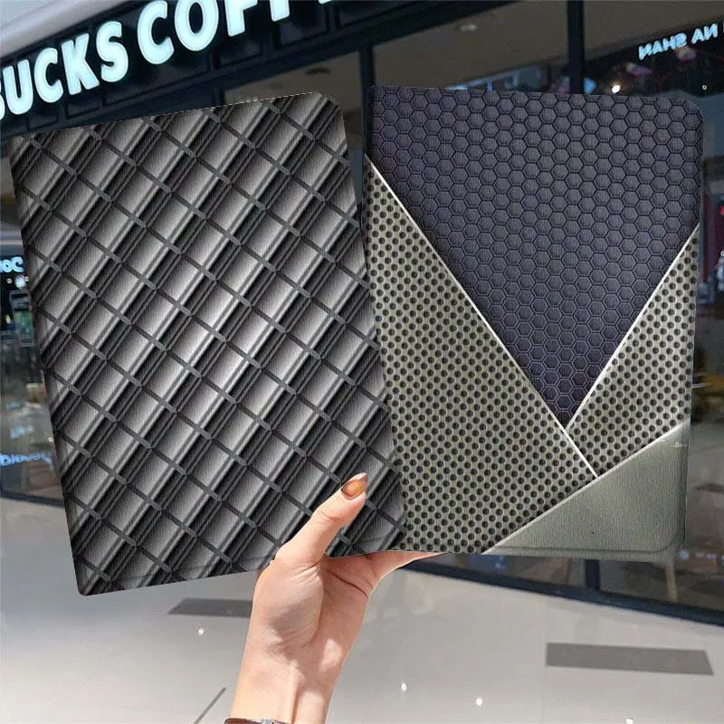 

Чехол для планшета в стиле карбонового волокна серого цвета для iPad Pro Air Mini 1 2 3 4 5 6 7 7th 8th 9th 10th 11th 10.2 9.7 10.5 10.9 11 2024 2025