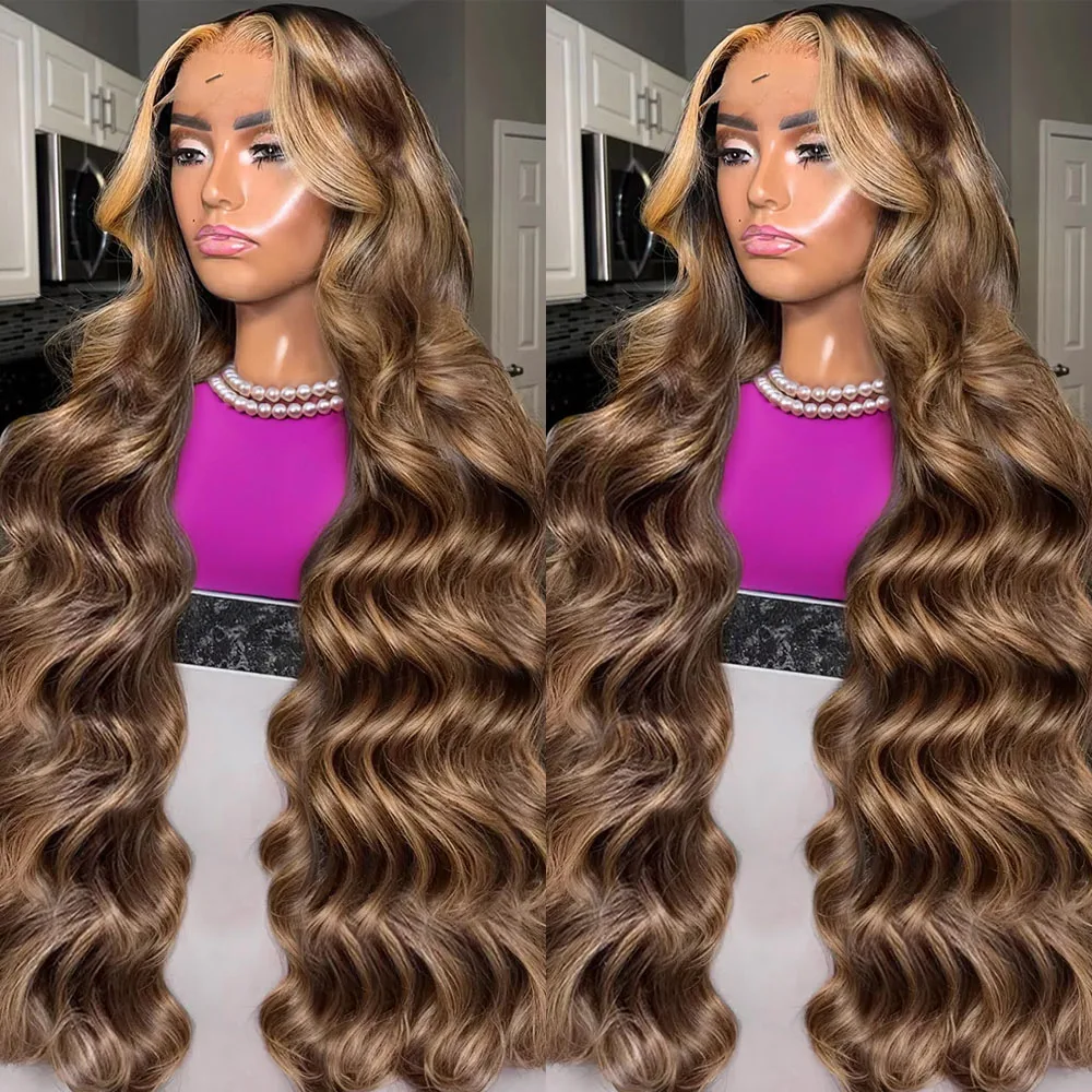 

4/27 Highlight Wig Human Hair Body Wave Colored Blonde HD 13x6 Lace Front Human Hair Wig For Women Pre Plucked Lace Frontal Wig