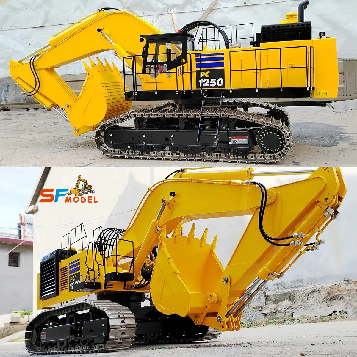 PC1250 RC Excavator 1/8 Hydraulic RC Excavator Metal Heavy Engineering Excavator Model Adult Remote Control Car Toy