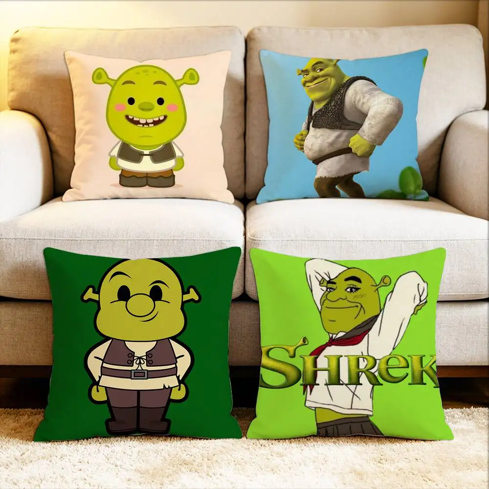 

Cartoon S-Shrek Movie Various Sizes Square Pillow Case For Car Home Bedchamber Decor