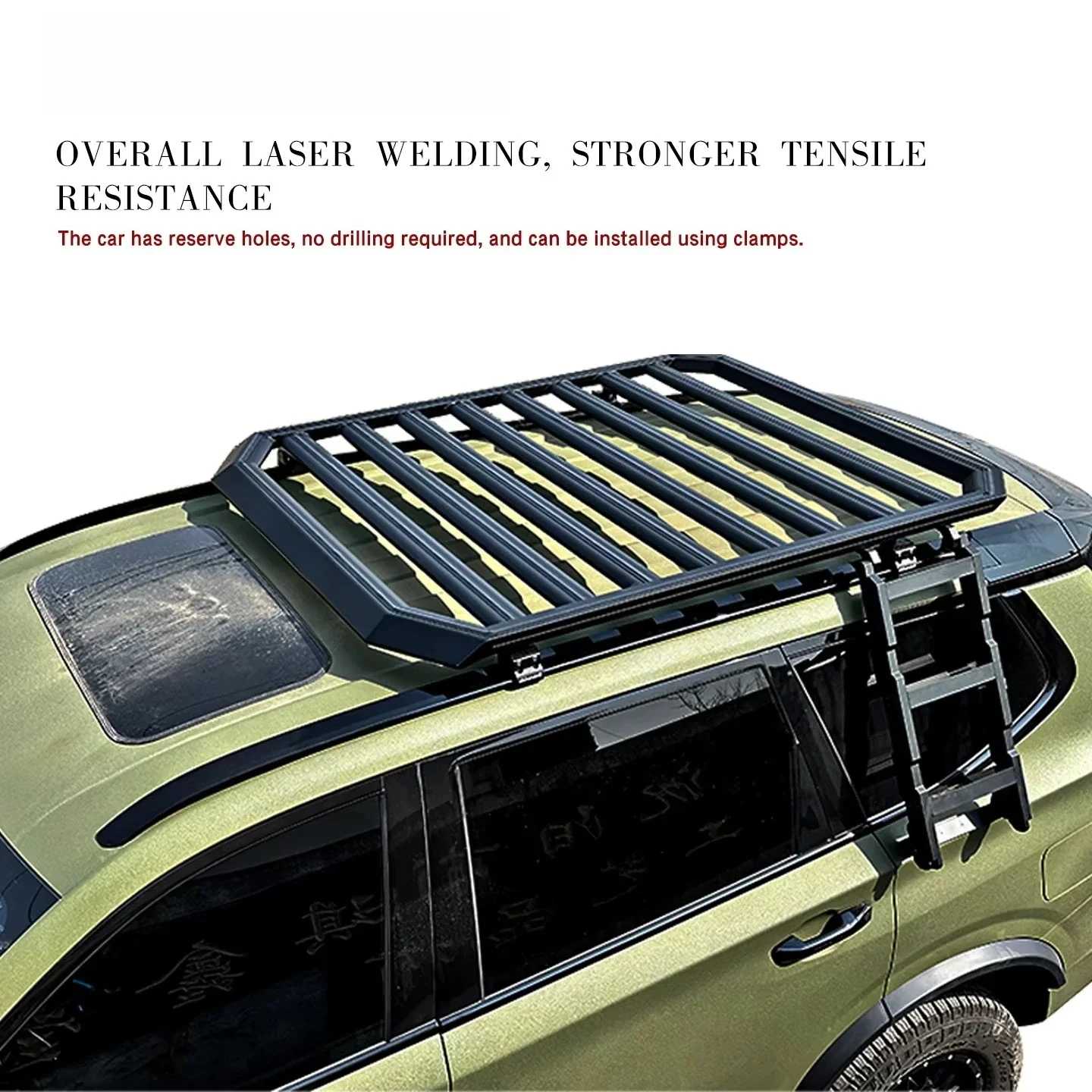 

The Aluminum Alloy Roof Luggage Rack Can Bear a Weight of Over 500 Kilograms and Is Fully Welded. It Is Suitable for the D90