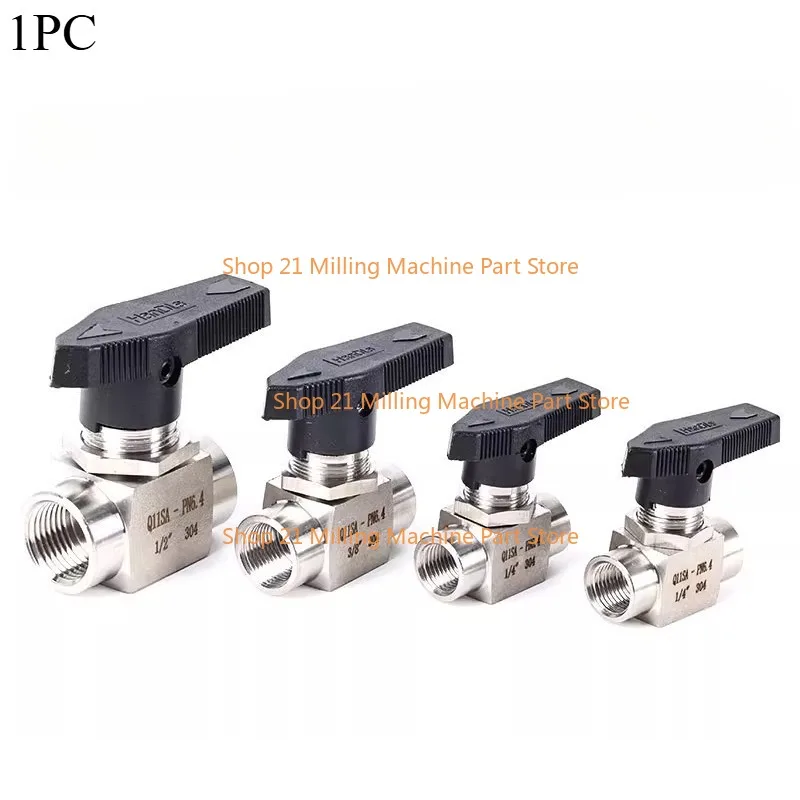 

1/8" 1/4" 3/8" 1/2" 3/4" BSPP NPT Female Straight Elbow Tee 3 Ways 316 304 Stainless Steel Shut Off Ball Valve 915 PSI LAB