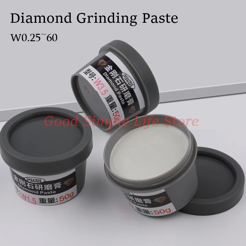 

50g Diamond Ginding Paste Compound Metal Mirror Polishing Lapping W0.25-60 for Glass Jade Jewelry Watch Surface Scratch Removal