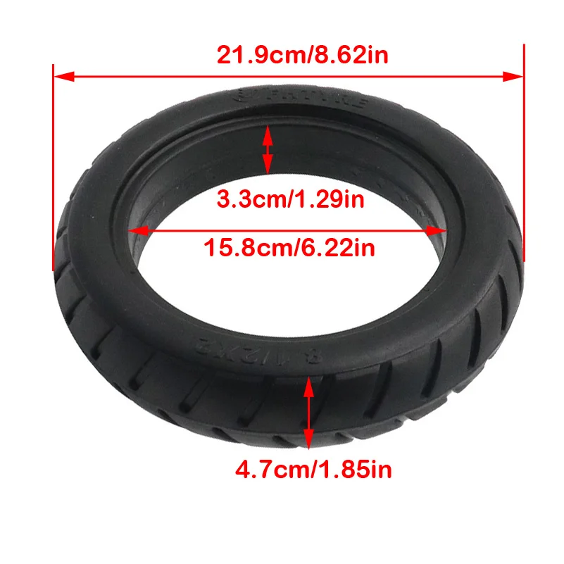 1/2PCS Black 8 1/2x2 Solid Tire Wheel Inner Tube For Xiaomi Mijia M365 Electric Scooter