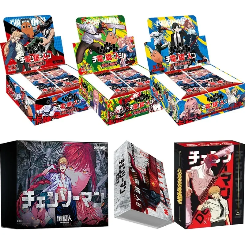 

Chainsaw Man Card Hell Hero Cards Denji Pochita Makima Rare Metal Cards Anime Collection Card Children Toys Gifts