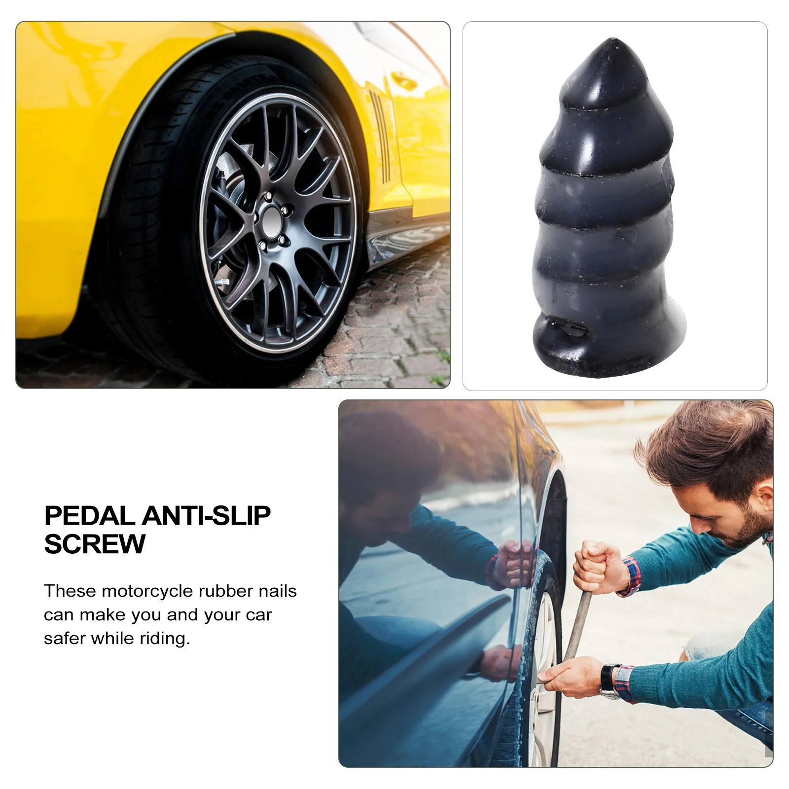 

20 pcs Tire Repair Rubber Nails Black Durable Anti-Slip Tool For Electric Bike Motorcycle Car Tire Repair Tools Winter