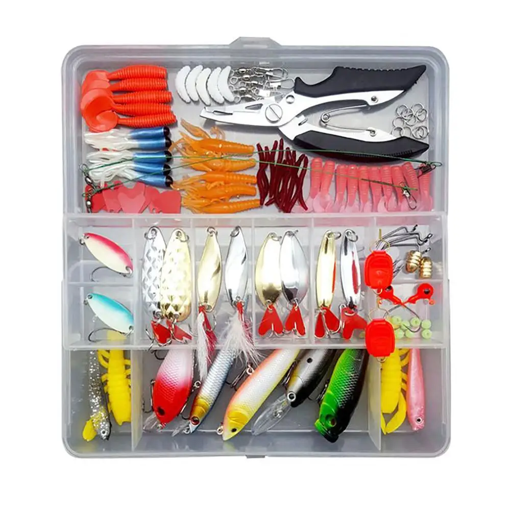 

Fishing Lures Set Minnow Frog Spoon Soft Bait Fishhook Set Fishing Tackle Accessories For Freshwater Seawater