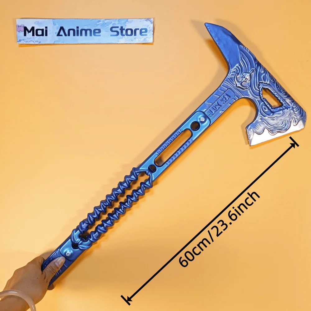 60cm 델타 작전 카타나 애니메이션 폴라리스 나이프 금속 블레이드 도끼 검 실제 크기 일본 카타나 오리지널 세이버 무딘 장난감 선물