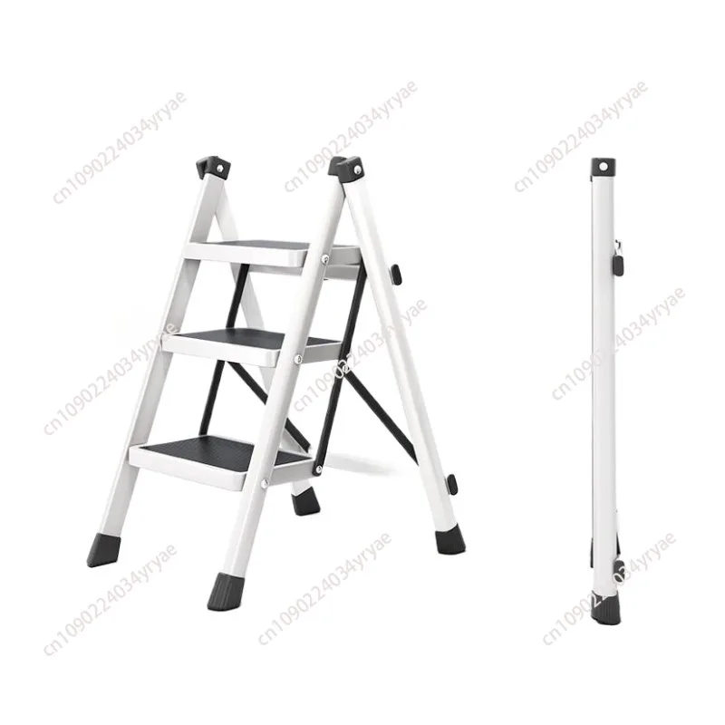 folding multi-functional telescopic thickening, indoor herringbone ladder staircase, small four-step dual-purpose pedal