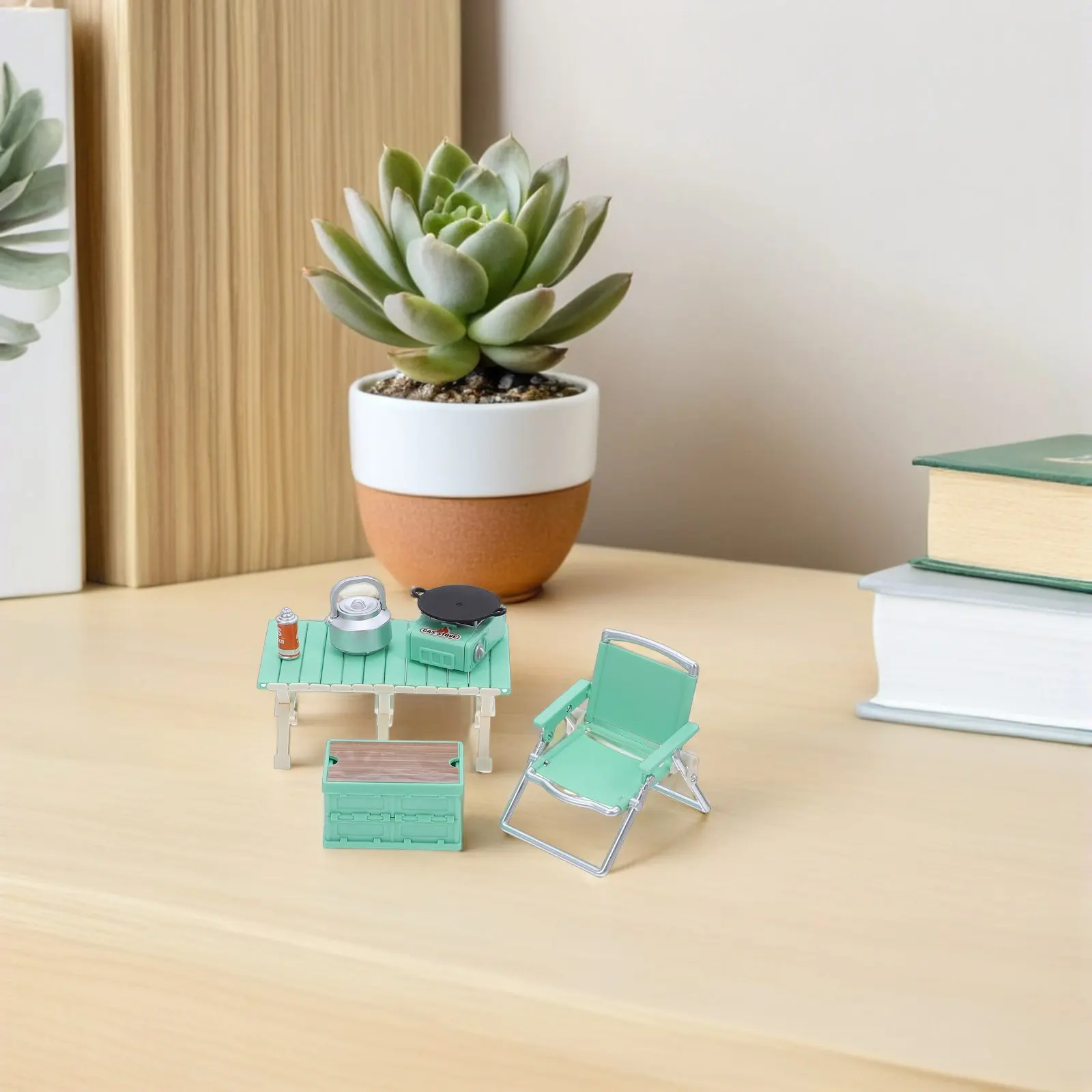 

Набор аксессуаров для кукольного домика: миниатюрный складной стол, стулья, гриль, печь, портативный, компактный, для ролевых игр на улице, для детей