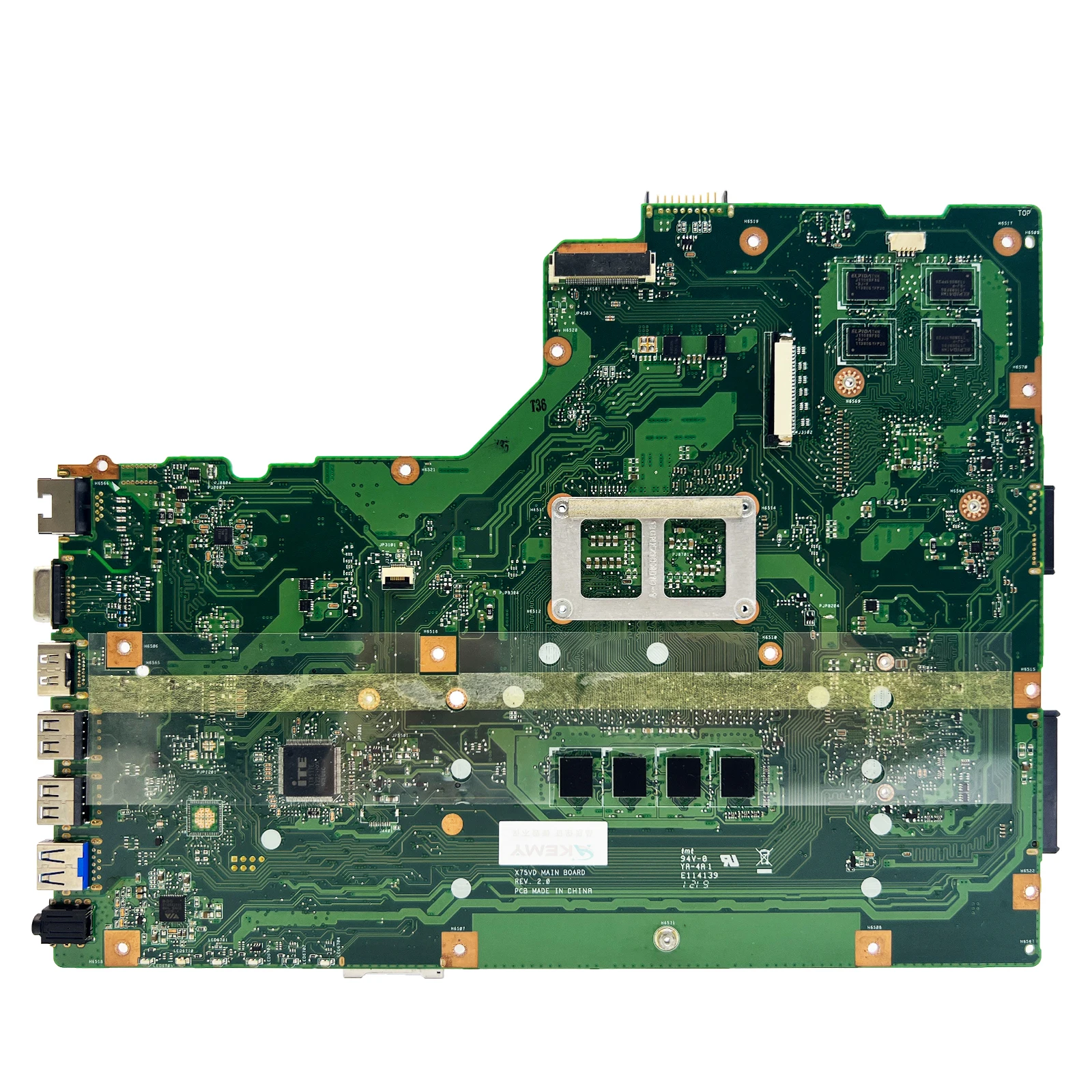 Imagem -03 - Akemy X75vd Placa-mãe Portátil para Asus X75vc X75vb X75vd X75v Placa-mãe Hm76 4gb Ram Gt610m Gt720m Ddr3 100 Testado ok