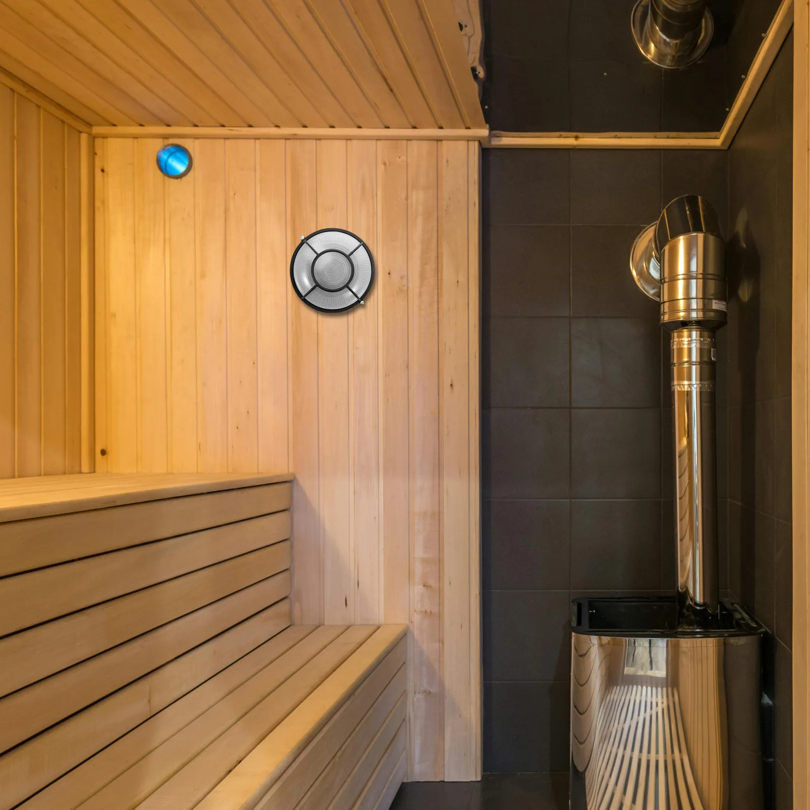 1Set Professional Sauna Light Fixture Wall Mounted Sauna Room Light Glass Aluminum Construction Comfortable Safe Design