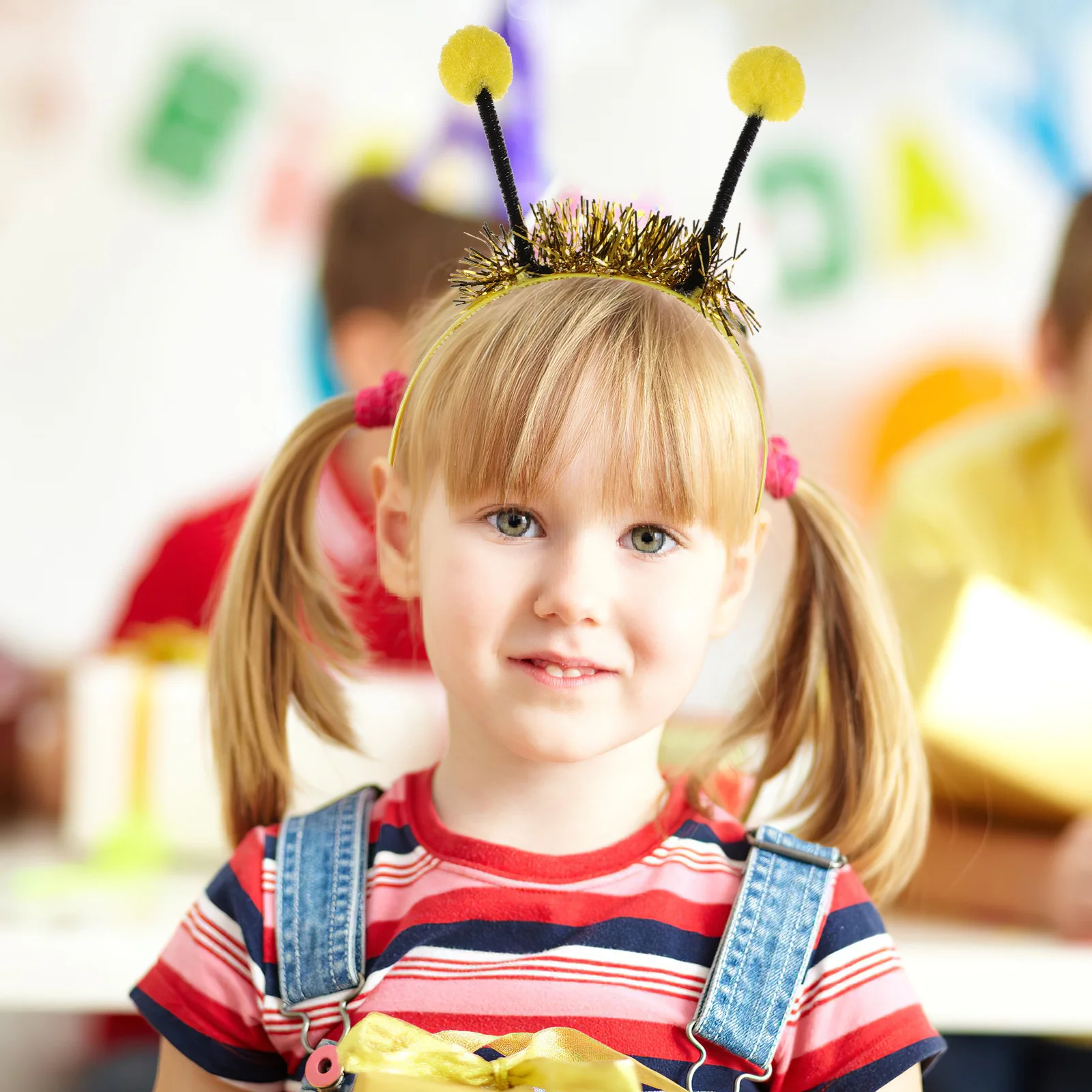 1Set Vibrant Yellow Ladybug Wings Headband Fairy Costume Set Kids Halloween Cosplay Insect Accessories Ladybug Costume Wings