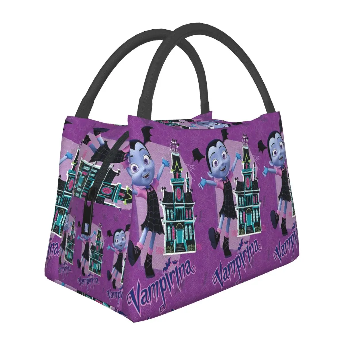 

Термосумка для обедов с принтом «Вампирина» для девочек, для школы, для хранения бенто-боксов, портативный контейнер-холодильник, термосумка-тоут для еды