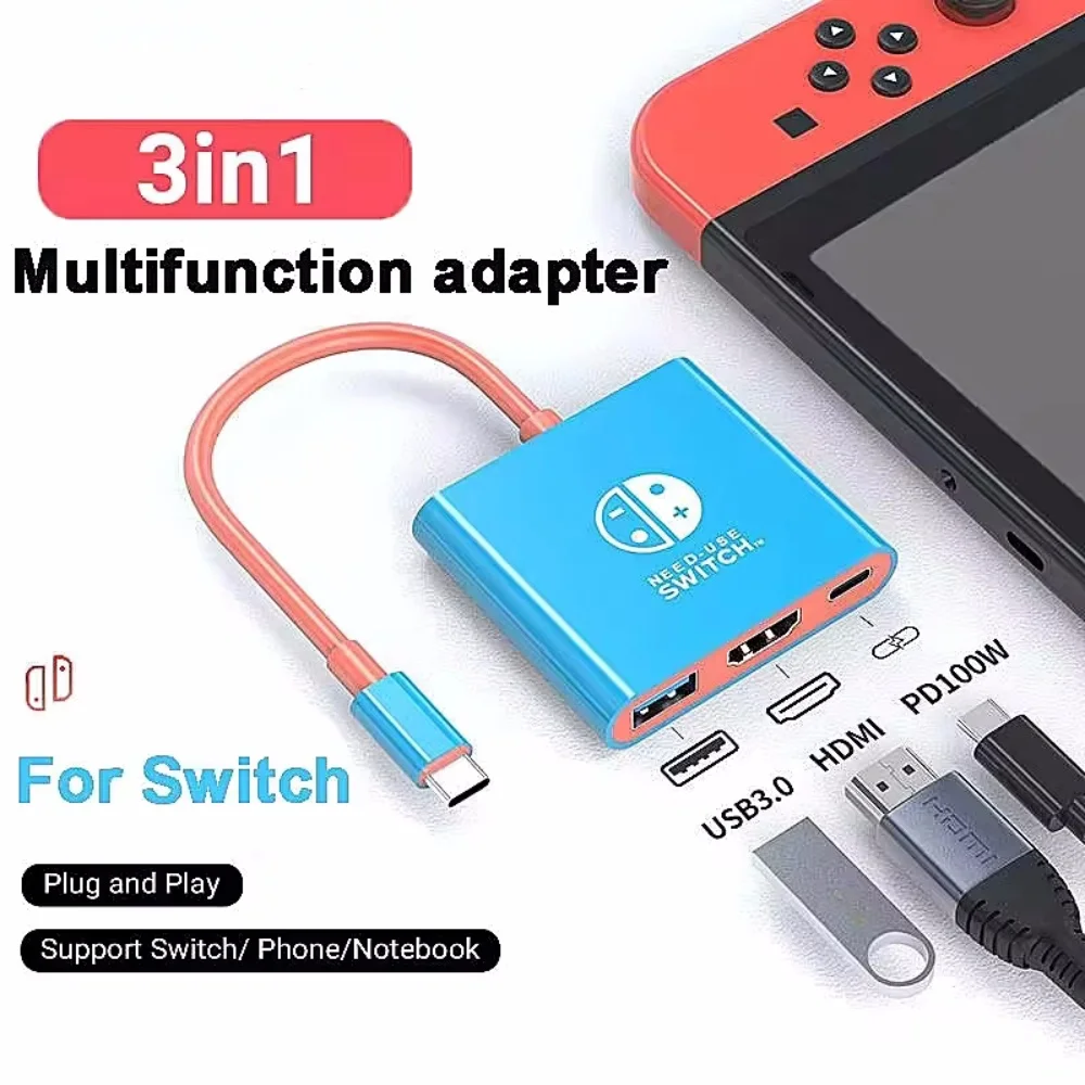 3 في 1 متعدد المنافذ من النوع C HUB USB C إلى HDMI محول متوافق USB 3.0 محطة إرساء OTG محول لأجهزة الكمبيوتر المحمول MacBook Air Pro