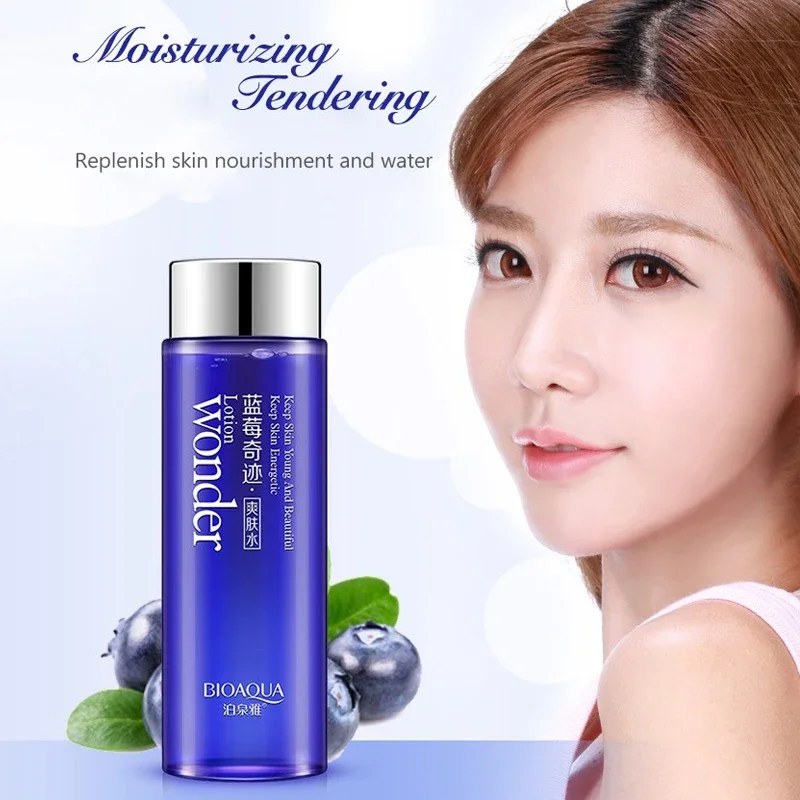 Bioaqua Blueberry Miracle Glow Wonder Face Toner Makeup Water Smooth Facial Toner Lotion Oil Control Pore Moisturizing Skin Care