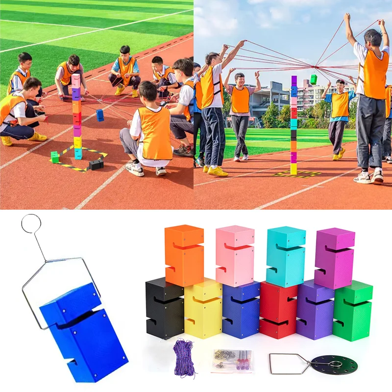 

Team collaboration game Tower style building outdoor sports toy Team building game Adult and kid's sensory sport toys Party game