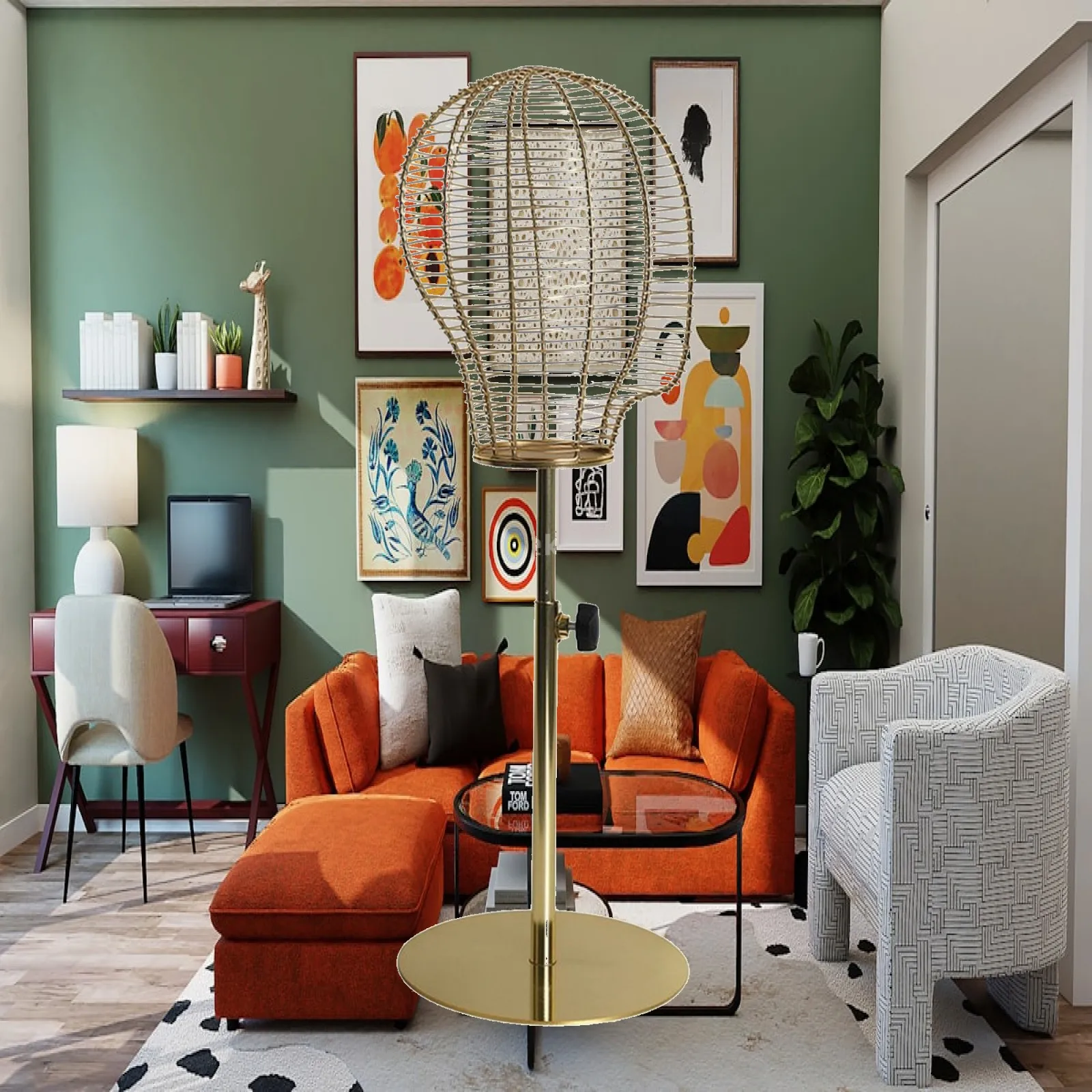 Hat Stand with Weighted Base Freestanding Manikin Head Block with Metal Base for Boutique Owners, Boutiques, Studios