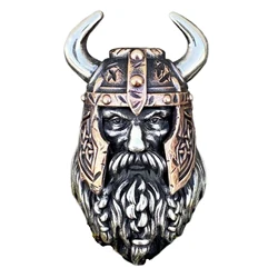 Brass Copper Viking Man Knife Beads Outdoors EDC Tools Lanyard Paracord Key Rings Pendants DIY Accessories