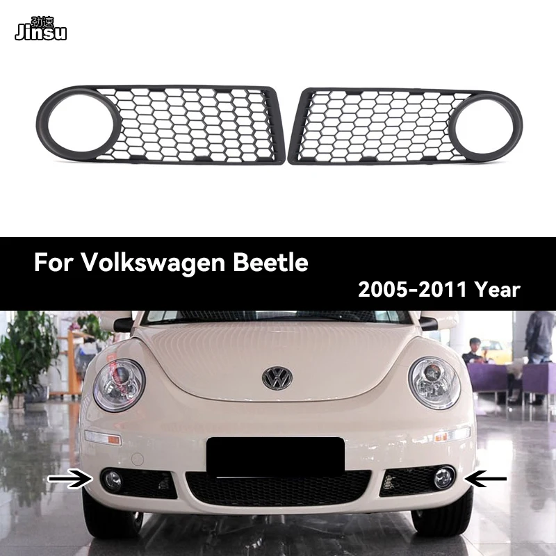 

Car Front Bumper Fog Light Lamp Cover Frame Honeycomb Mesh Grille For VW Beetle Cabrio 2005 - 2011 Car Accessories