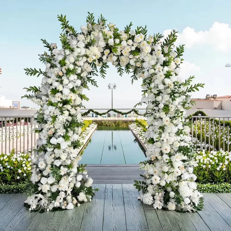 

Красочная свадебная арка, труба, металлическая подставка, искусственный цветок, фон, рулонные шторы для вечеринки, украшения, свадебные вечеринки
