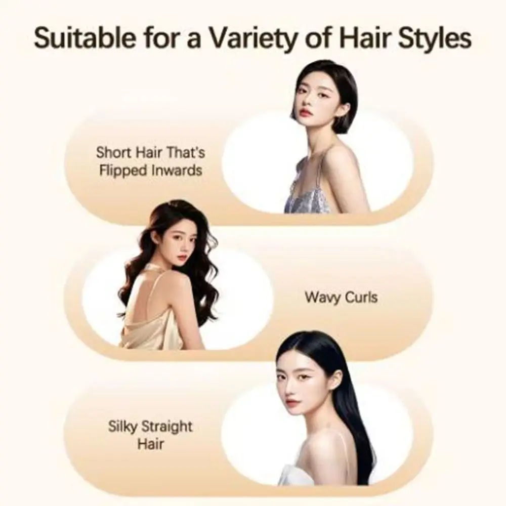 

Ceramic Plates Negative Ion Straightener Quick Heating 12 Level Temperature Control Electric Hair Straightener Dual Use