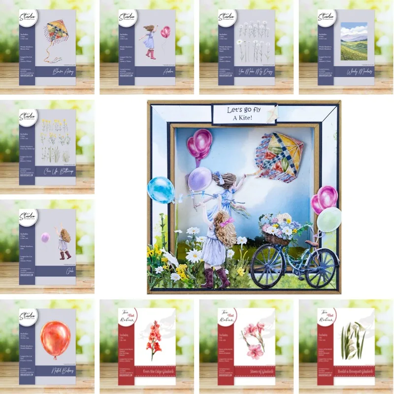 Nested Kite You Make My Daisy Metal Cutting Die Scrapbook Diary Decoration Stencil Embossing Template DIY Greeting Card Handmade