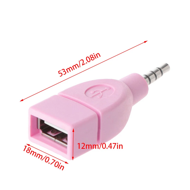 3.5mm to USB 2.0 Female Converter Adapter for Car Connector Accessory