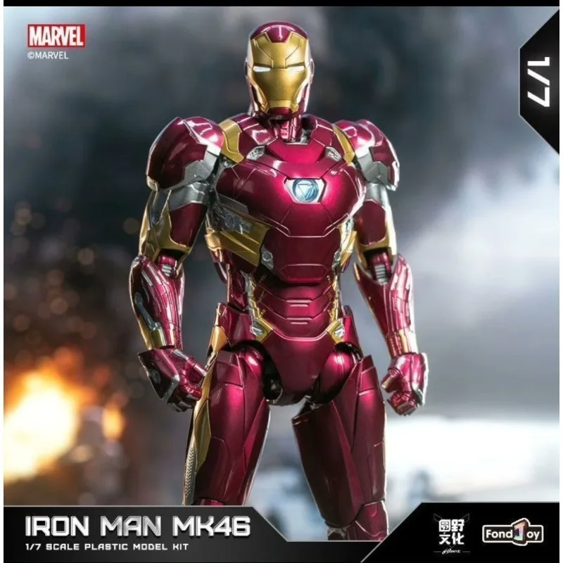 En Stock FondJoy Original MARVEL Glowing Iron MAN MK46 1/7 escala montaje figuras de acción de juguete colección de regalos