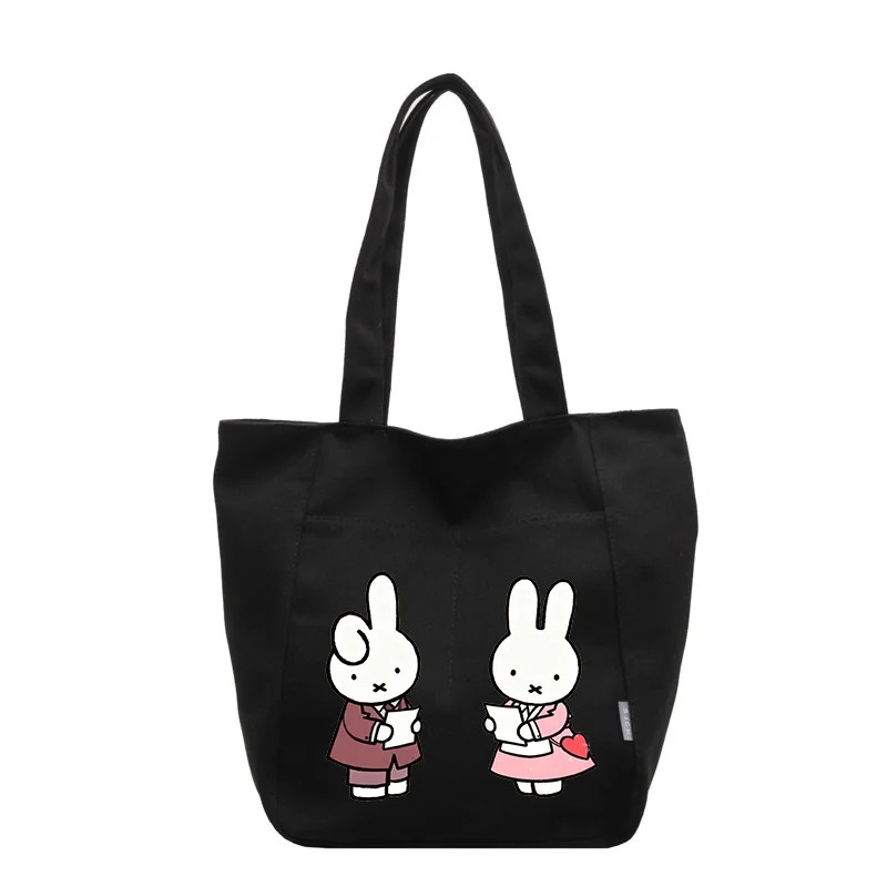 Cartoon Miffy Rabbit Tote Bag Korean Version Student Class Shoulder Bag with Large Capacity Women's Commuting Armpit Bag