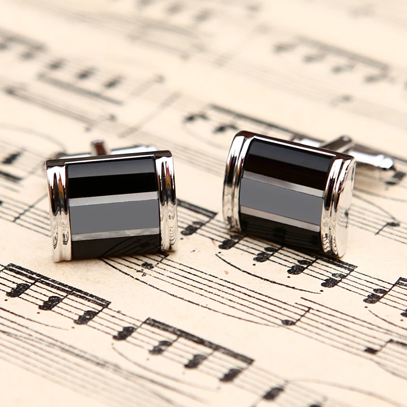 KFLK مجوهرات أزرار أكمام قميص فرنسي للرجال ماركة الكفة رابط الجملة زر جودة عالية أسود الزفاف الذكور هدية الضيوف #4