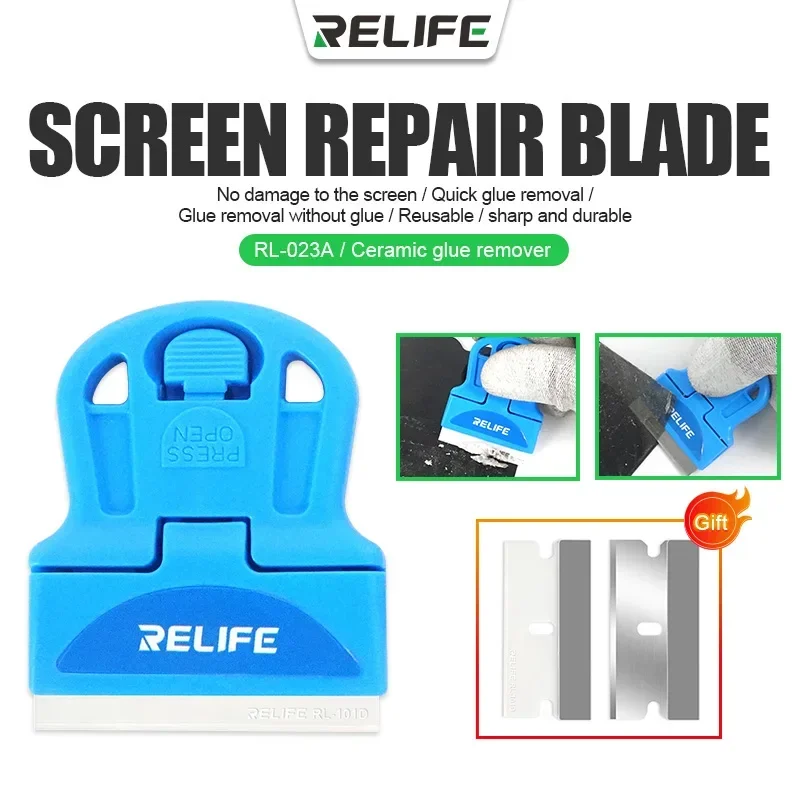 RELIFE RL-023A Ceramic Glue Remover for Cut the Polarizer Remove the Screen OCA Dry Separate the Screen