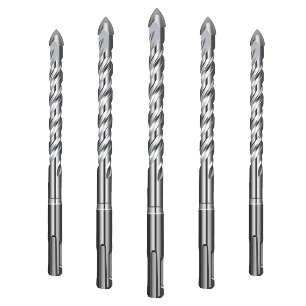 Tile Porcelain Drill Bit SDS PLUS Shank Carbide Drill Drilling For Ceramic Stone Percussion Drill Round Handle Triangular Drill