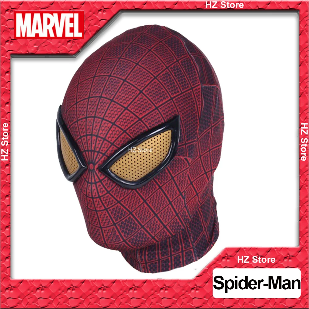 

Marvel The Amazing Spider-Man Mask with Yellow Eyes Halloween Cosplay Masks Fabric for Adult Kids Birthday Role-playing Gift