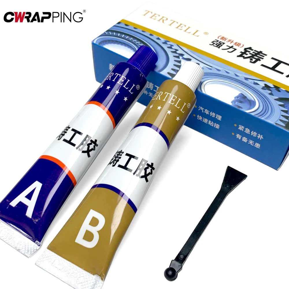 A+B Glue Casting Adhesive Industrial Repair Agent Casting Metal Cast Iron Trachoma Stomatal Crackle Welding Glue for Home Car
