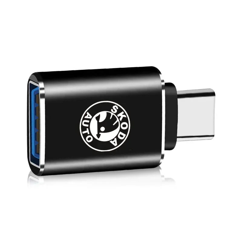 Car Usb Type C Cable Converter Charging Adapter Car Accessories For Skoda VRS Octavia  2 3 Rapid Kodiaq Karoq Fabia Kamiq Superb